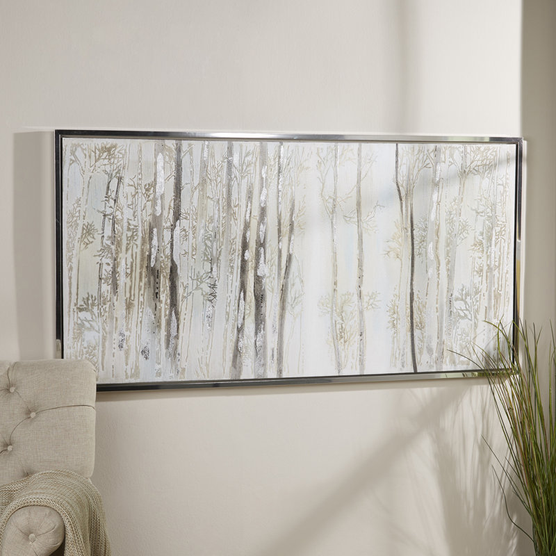 Birch Lane™ Birch Trees Framed Canvas & Reviews Birch Lane